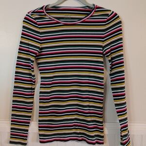 Striped Multicolor Long Sleeve Top